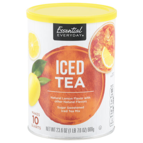 Essential Everyday Iced Tea Mix, Lemon Flavor, Sugar Sweetened