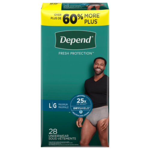 Depend Fit-Flex Underwear for Women Small Maximum Absorbency - 2 pks of 19  ct, Pack of 4
