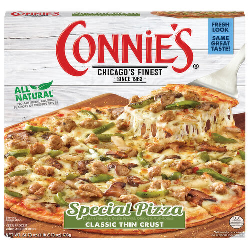 Connie's Classic Thin-Crust Super Pizza Review - This College Life