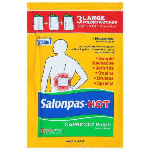 Salonpas-Hot Capsicum Patch, Folded, Large