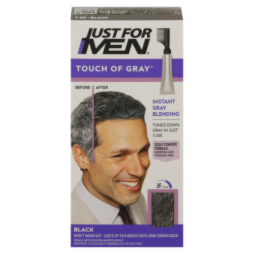 Just For Men Touch of Gray Haircolor Kit, Black T-55