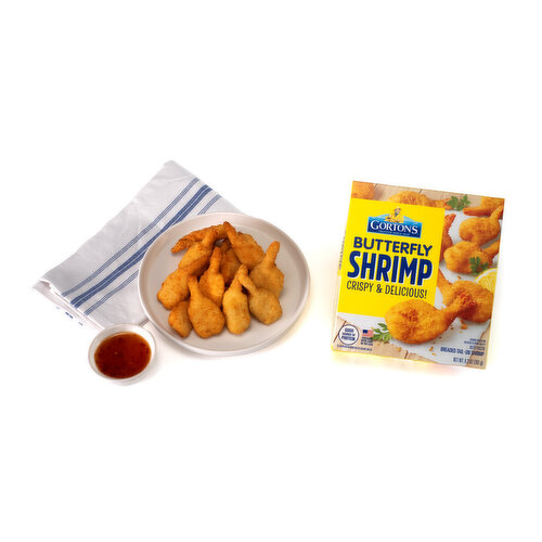 Gorton's Shrimp, Butterfly, Breaded, Tail-On