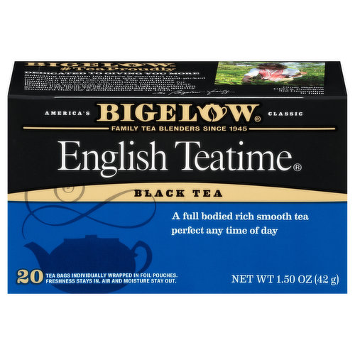 Bigelow Black Tea, English Teatime, Tea Bags