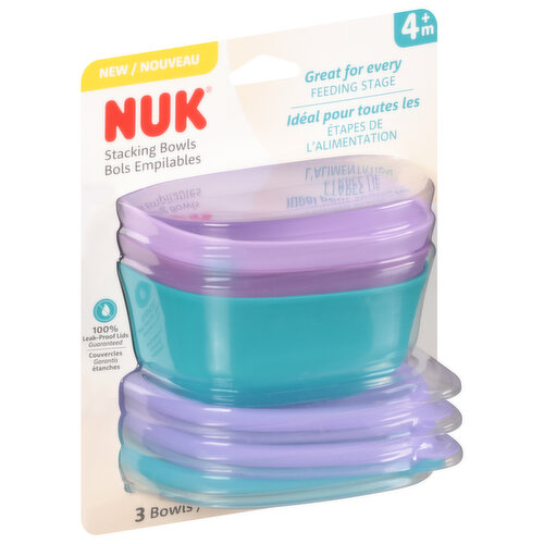 Nuk - Stacking Bowls, 3-Pack