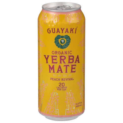 Guayaki Yerba Mate, Organic, Peach Revival