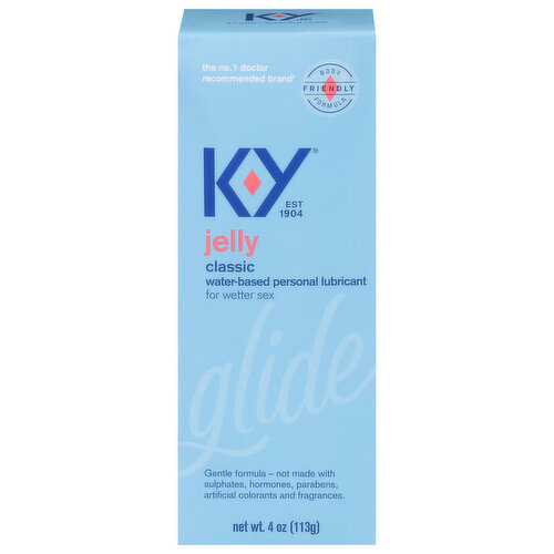 K-Y Glide Personal Lubricant, Classic, Jelly