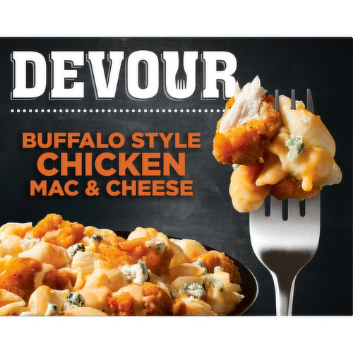 Devour Buffalo Style Chicken Mac & Cheese with Buffalo Cheddar Cheese Sauce & Blue Cheese Frozen Meal
