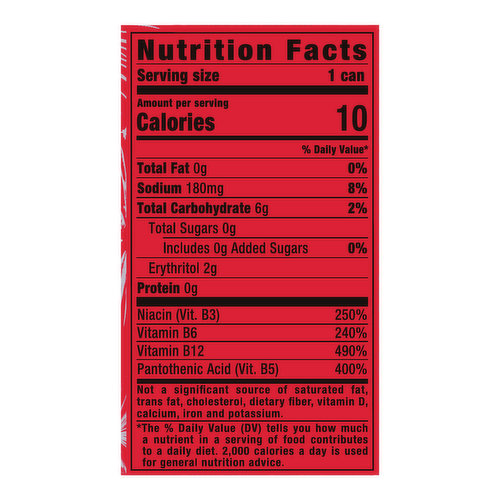 monster nutrition label