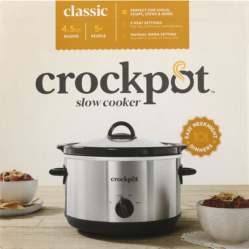 Crock-pot 4.5 Qt. Manual Slow Cooker