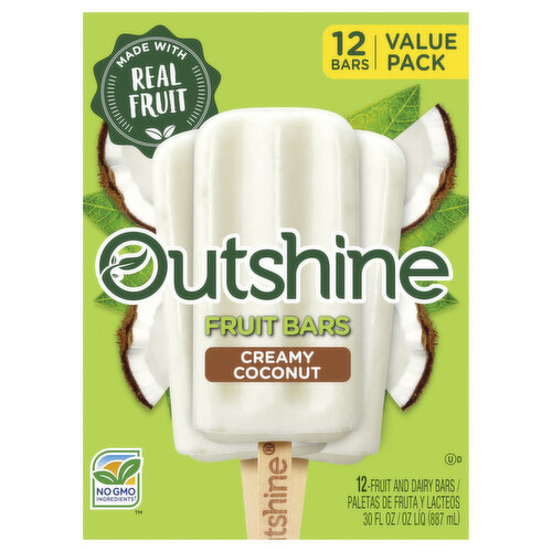 Outshine Fruit Bars, Creamy Coconut, Value Pack