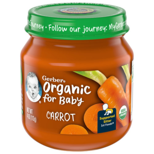 Gerber Organic for Baby Carrot, Supported Sitter 1st Foods