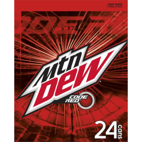 Mtn Dew Soda Code Red 24 Pack