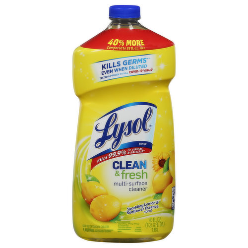 Lysol Multi-Surface Cleaner, Sparkling Lemon & Sunflower Essence Scent