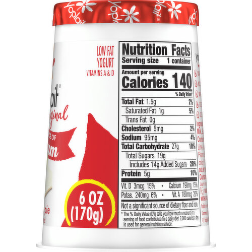 Yoplait Original Low Fat Key Lime Pie Yogurt