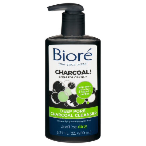 Biore Cleanser, Charcoal, Deep Pore