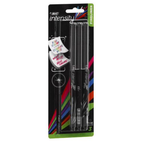 Bic Intensity Fineliner, Fine (0.4 mm) - 3 fineliners