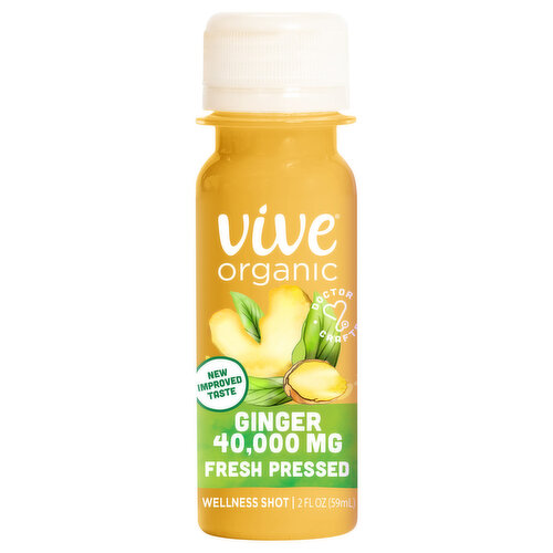 Vive Organic Wellness Shot, Ginger, 40,000 mg