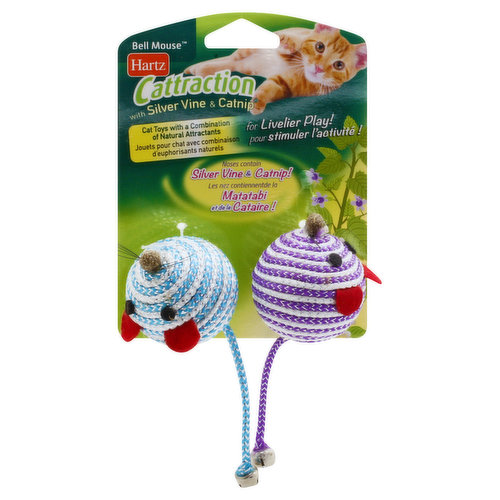 Hartz Cattraction Cat Toys, Bell Mouse