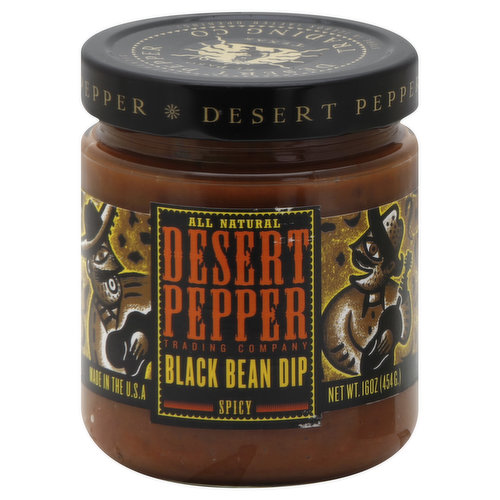 Desert Pepper Black Bean Dip, Spicy