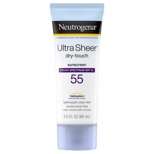 Neutrogena Ultra Sheer Sunscreen, Dry-Touch, Broad Spectrum SPF 55