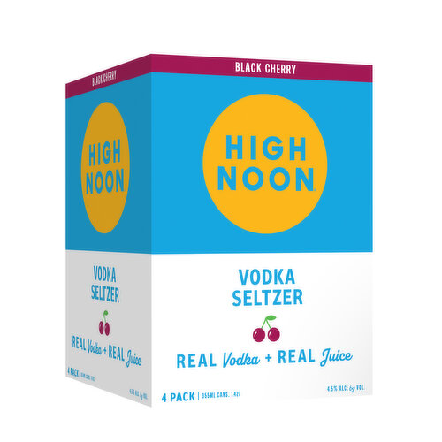 High Noon Black Cherry Vodka Hard Seltzer 355ml