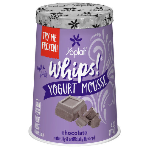 Yoplait Whips! Yogurt Mousse, Chocolate