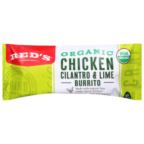 Red's Burrito, Organic, Chicken Cilantro & Lime