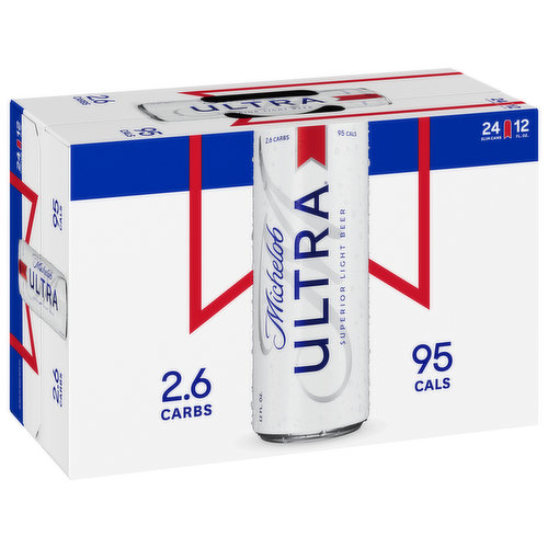 Michelob Ultra Beer, Superior Light, 24 Pack