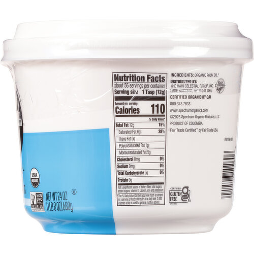 Spectrum Culinary Shortening, Organic, All-Vegetable