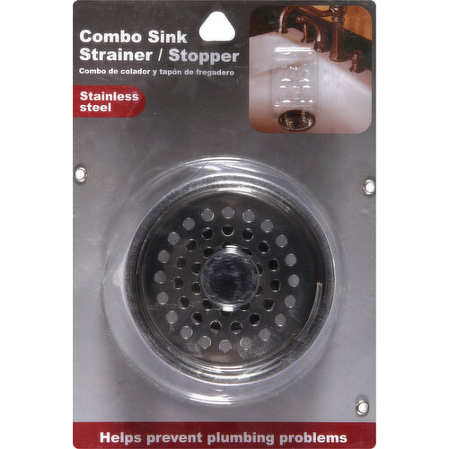 Jacent Stainless Steel Combo Sink Strainer/Stopper - 1 ct pkg