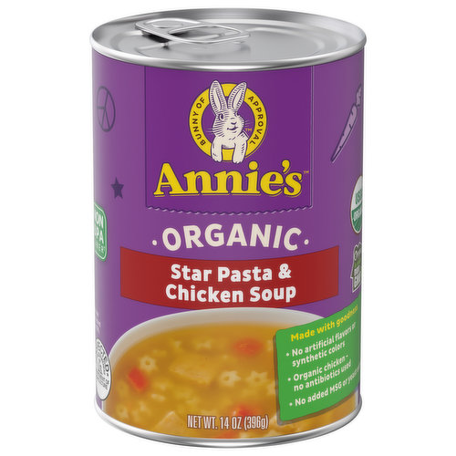 Annie's Soup, Organic, Star Pasta & Chicken