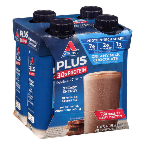 Atkins Plus Shakes, Creamy Milk Chocolate