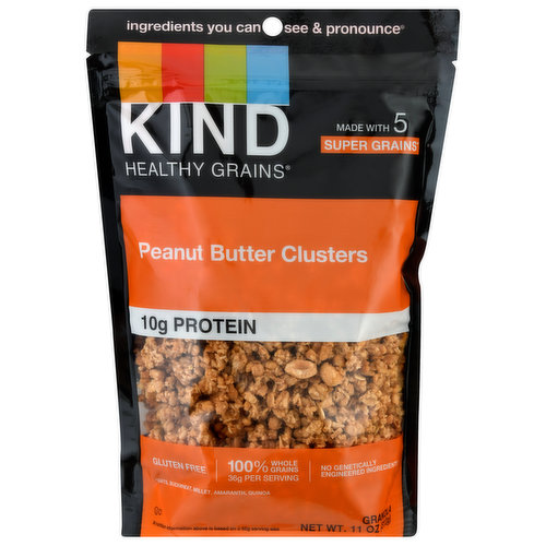 Kind Healthy Grains Granola, Peanut Butter Clusters