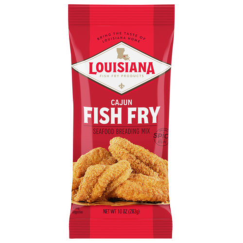 Louisiana Fish Fry Products Seafood Breading Mix, Cajun Fish Fry