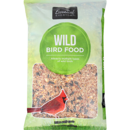 Attracts multiple types of wild birds. Bird Seed Preference Chart: Chickadee: Favorite Choice (Black Oil sunflower), Liked (Thistle (nyjer)), Liked (Peanuts), Liked (Striped Sunflower), Liked (Sunflower Kernels), Liked (Safflower); Mourning Dove: Liked (Black Oil sunflower), Liked (Thistle (nyjer)), Liked (Peanuts), Liked (Sunflower Kernels), Liked (Cracked Corn), Liked (Safflower), Favorite Choice (Millet), Liked (Milo); Cardinal: Favorite Choice (Black Oil sunflower), Liked (Peanuts), Favorite Choice (Striped Sunflower), Liked (Sunflower Kernels), Liked (Cracked Corn), Favorite Choice (Safflower), Liked (Millet), Liked (Milo); Goldfinch: Liked (Black Oil sunflower), Favorite Choice (Thistle (Nyjer)), Liked (Sunflower Kernels); House Finch: Favorite Choice (Black Oil Sunflower), Favorite Choice (Thistle (nyjer)), Liked (Sunflower Kernels), Liked (Safflower); Purple Finch: Favorite Choice (Black Oil sunflower), Favorite Choice (Thistle (Nyjer)), Liked (Sunflower Kernels), Liked (Cracked Corn), Liked (Safflower), Liked (Millet): Rock Dove: Liked (Black Oil sunflower), Liked (Peanuts), Liked (Sunflower Kernels), Liked (Cracked Corn), Favorite Choice (Millet); Evening Grosbeak: Favorite Choice (Black Oil Sunflower), Liked (Striped Sunflower), Liked (Sunflower Kernels); Steller's Jay: Liked (Black Oil Sunflower), Liked (Peanuts), Favorite Choice (Striped Sunflower), Liked (Sunflower Kernels), Liked (Cracked Corn), Liked (Safflower), Liked (Millet), Liked (Milo); Blue Jay: Liked (Black Oil Sunflower), Favorite Choice (Peanuts), Liked (Striped Sunflower), Liked (Sun Flower Kernels), Liked (Cracked Corn), Liked (Safflower), Liked (Millet), Liked (Milo); Dark-Eyed Junco: Liked (Black Oil Sunflower), Liked (Thistle (Nyjer)), Liked (Peanuts), Liked (Sunflower Kernels), Liked (Cracked Corn), Liked (Safflower), Favorite Choice (Millet), Liked (Milo); White-Breasted Nuthatch: Favorite Choice (Black Oil Sunflower), Liked (Peanuts), Liked (Striped Sunflower), Liked (Safflower); Pine Siskin: Liked (Black Oil Sunflower), Favorite Choice (Thistle (Nyjer)), Favorite Choice (Sunflower Kernels); Redpoll: Liked (Black Oil sunflower), Favorite Choice (Thistle (Nyjer)), Favorite Choice (Sunflower Kernels): Red-Winged Blackbird: Liked (Black Oil Sunflower), Liked (Peanuts), Liked (Striped Sunflower), Liked (Sunflower Kernels), Liked (Cracked Corn), Liked (Millet), Liked (Milo); House Sparrow: Liked (Black Oil Sunflower), Liked (Peanuts), Liked (Striped Sunflower), Liked (Sunflower Kernels), Liked (Cracked Corn), Favorite Choice (Millet), Liked (Milo); Tree Sparrow: Liked (Cracked Corn), Favorite Choice (Millet), Liked (Milo); White-Crowned Sparrow: Favorite Choice (Black Oil sunflower), Favorite Choice (Sunflower Kernels), Liked (Cracked Corn), Liked (Millet), Liked (Milo); White-Throated Sparrow: Favorite Choice (Black Oil Sunflower), Liked (Sunflower Kernels), Liked (Cracked Corn), Liked (Millet), Liked (Milo); Tufted Titmouse: Liked (Black Oil sunflower), Liked (Thistle (nyjer)), Favorite Choice (Peanuts), Favorite Choice (Striped Sunflower), Liked (Sunflower Kernels), Liked (Safflower); Spotted Towhee: Liked (Black Oil Sunflower), Liked (Peanuts), Liked (Sunflower Kernels), Liked (Cracked Corn), Favorite Choice (Millet), Liked (Milo); Varied Thrush: Liked (Sun Flower Kernels); Woodpeckers: Liked (Black Oil Sunflower), Favorite Choice (Peanuts), Liked (Striped Sunflower), Liked (Sunflower Kernels), Liked (Cracked Corn), Liked (Safflower). 100% quality guaranteed. Like it or let us make it right. That’s our quality promise. 855-423-2630, essentialeveryday.com. Great products at a price you'll love - that's Essential Everyday. Our goal is to provide the products your family wants, at a substantial savings versus comparable brands. We're so confident that you'll love Essential Everyday, we stand behind our products with a 100% satisfaction guarantee. essentialeveryday.com.