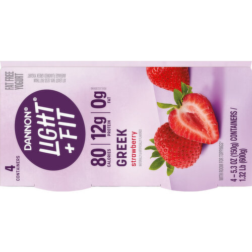 Dannon Light + Fit Fat Free Greek Strawberry Yogurt
