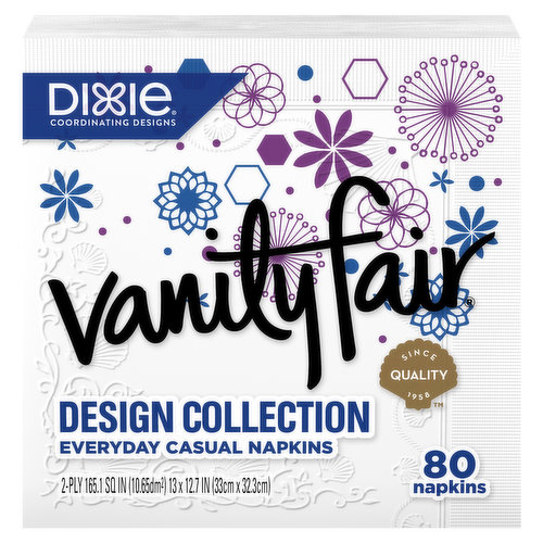 Vanity Fair Napkins, Everyday Casual, Design Collection, 2-Ply