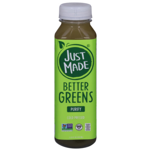 Just Made Juice, Cold Pressed, Purify, Better Greens