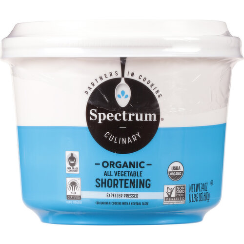 Spectrum Culinary Shortening, Organic, All-Vegetable
