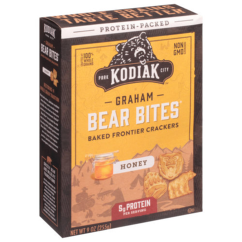 Kodiak Bear Bites Graham Crackers, Honey