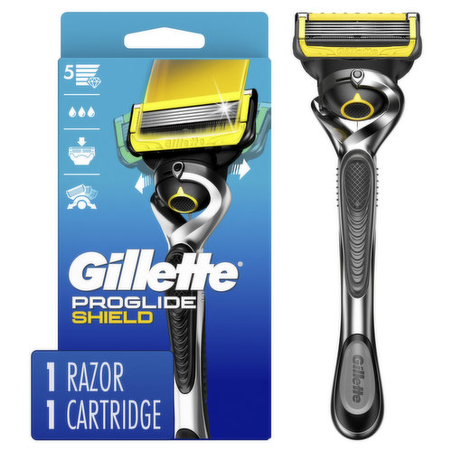 Gillette ProGlide Shield Razor for Men, Handle + 1 Blade Refill