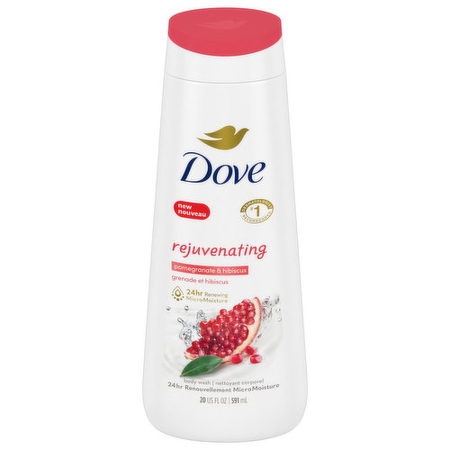 Dove Body Wash, Rejuvenating, Pomegranate & Hibiscus