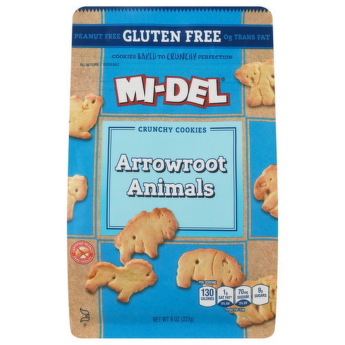 Mi-Del Crunchy Cookies, Gluten Free, Arrowroot Animals