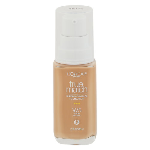 L'Oreal True Match Foundation, Super-Blendable, Warm Medium W5