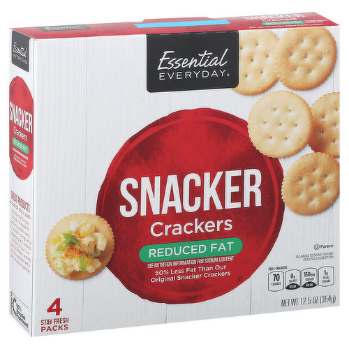 Essential Everyday Crackers, Reduced Fat, Snacker, Stay Fresh Packs