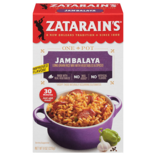 Enjoy the flavor and soul of New Orleans with Jambalaya Rice Mix. Add one pound of smoked sausage, cooked chicken, ham or shrimp for an easy meal your whole crew will love.