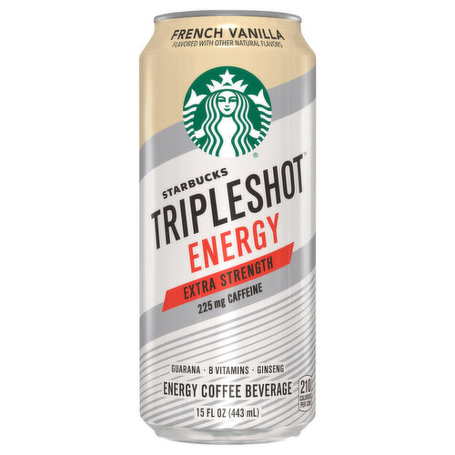 Guarana. B vitamin. Ginseng. A kick of caffeine from Starbucks coffee with a hint of French vanilla flavor and a touch of cream that'll spark motivation you didn't even know you had. Let's do this. Please recycle this can.