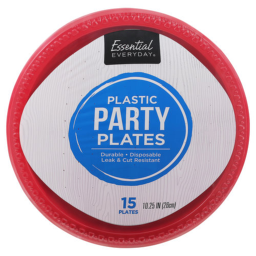 Essential Everyday Party Plates, Plastic, 10.25 Inch