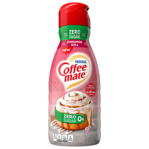 Coffee-Mate Coffee Cramer, Zero Sugar, Cinnamon Roll