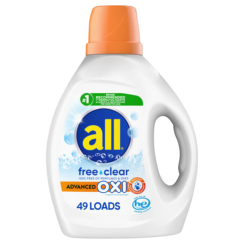 All Detergent, Advanced Oxi, Free Clear